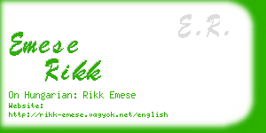 emese rikk business card